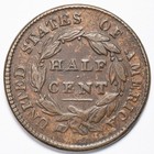 1825 Classic Head Half Cent Extremely Fine  xf 