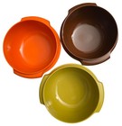 Vintage Tupperware Lot Of 3 Bowls No Lids Brown Green Orange 1323 New  