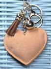 Bow Heart - Bling Crystal - Bag Charm Chain - Keychain Key Ring Car Tassel