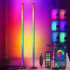 2 X Smart Led Floor Lamp Rgb Remote   App Control Music Sync Corner Lighting
