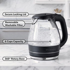 Ovente Electric Kettle  1 5l Borosilicate Glass Countertop Water Heater And Boil