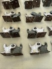 Lot Of 23 Sets Matching Vintage Cast Iron Shutter Hinges Hardware Complete
