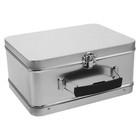  Metal Hinged Tin Box Container Desktop Storage Canister Empty Case