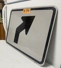 Authentic Real Road Street Highway Arrow Sign 45 Degree Right 21  X 15  8-34