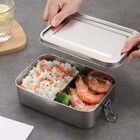 Stainless Bento Box Leak-proof Thermal Insulation Portable Lunchbox Rectangular