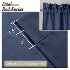 Faux Navy Blue Sheer Curtains 54 Inch 30 w X 54 l  pack Of 2  Navy Blue-texture
