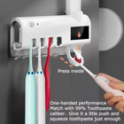 Uv Light Sterilizer Toothbrush Holder Cleaner And Automatic Toothpaste Dispenser