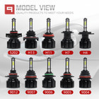 4-sides 9012 Led Headlight Bulbs Kit Hi Low Beam 6000k Super Bright Power 2019