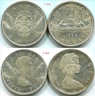 Canada 1964 Dollar Km 58   1966 Dollar Km 64 1  Lot Of Two Au Silver Coins  C052