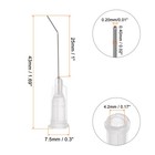 12pcs Blunt Tip Dispensing Needles 27g 1  Bent Needle With Luer Transparent