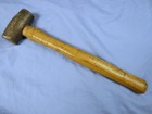 Large Used Brass Hammer  This Is Around A 3 Lb Brass Hammer W A Wood Handle