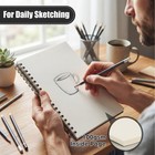 12 Pcs Blank Sketch Books 5 1  X 7 5  Black Unlined Drawing Spiral Notebook B   