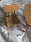 Strombecker Haywood Wakefield Table   Chairs Dollhouse Japan Wood Miniature Vtg