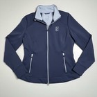 Zero Restriction Womens Mikaela Full Zip Golf Performance Jacket Blue Size M