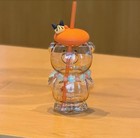 New 2026 China Starbucks X Pop Mart 460ml Molly Bear Shaped Glass Straw Cup