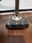 Vtg Scales Of Justice Balance Scale Brass Marble Base Hollywood Regency Mcm