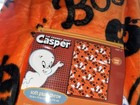 Casper Super Soft Plush Throw Blanket 50x70in Orange Halloween Cartoon