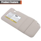 Gray Sun Visor Driver Side With Mirror Replacement For Versa 2007-2012