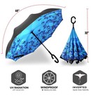 49 56 Inch Inverted Reverse Upside Down Umbrella  Extra Large Double Canopy V   