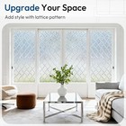 Rabbitgoo Privacy Window Film Decorative Frosted Static Cling Floral Lattice
