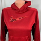 Nike Hoodie Boys Girls Medium Therma Fit Red