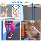 12ft Trampoline For Kids With Basketball Hoop And Enclosure Net ladder  Blue