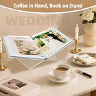 Clear Acrylic Book Stand     Large 12 6 X 6 7 X 5 In Book Holder For Cookbooks  Bi