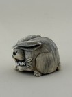 Japanese Style Rabbit Netsuke Figurine     Hand Carved  Collectible Art Piece