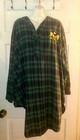 Mickey Mouse Disney Plaid Flannel Nightshirt nightgown One Size Fits All Vintage