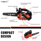 V-modest 2511 12  Top Handle Gas Chainsaw 25cc Compact Climbing Saw W 1 4  Bar