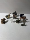 Vintage Elephant Figurine Collection     Glass  Stone  Metal  Ceramic     10 Pcs