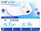  50 Rolls  3 1 8  X 230  Thermal Receipt Paper Bpa Free Pos Register - Free Ship