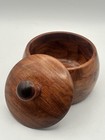 Wood Turned Bowl With Lid Hand Crafted June 2011 Signed
