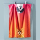 Nwt Anthropologie Carole Akins Furry Friends Dish Towel