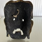 Vintage Mahakala Mask Nepal Tibet Wood Metal Inlay Gothic Halloween Decor M10