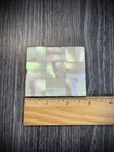 Vintage 1950s Gold Tone Brass And Mother Of Pearl Powder Mirror Compact