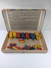 Vintage 1930s Knapp Corporation Krazy-ikes Wooden Toy Set W  Original Box 26 Pcs