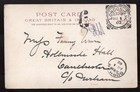 Gb 1902 London Nw Squared Circle On Postcard To Durham  Postage Due Mark