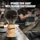 Gentleman Jon 100 Black Badger Hair Shaving Brush For Men     Premium Ergonomic   