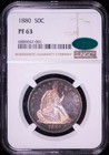 1880 Half Dollars Liberty Seated Ngc Pf-63