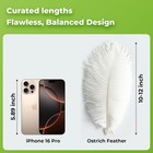 Piokio 20pcs White Ostrich Feathers 10-12 Inch  25-30cm  Bulk Feathers For Home 