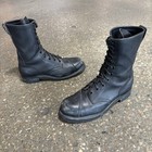 Vintage Military Issued Black Leather Combat Steel Toe Boots Mens Size 12r