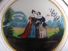 Antique French Reverse Painted Eglomise Bon Bon Candy Box C 1850