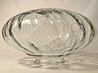 Retro Clear Crackle Optic Glass Ceiling Light   Swag Globe 35  Circumference Vgc