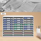 27 Slots Classroom Keepers Literature Storage Rack Pvc File Holder Mailbox White