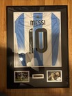 Lionel Messi Hand Signed Autographed Barcelona Jersey Framed Beckett Witness Coa