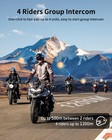 Fx8 Air Motorcycle Bluetooth Headset 1200m 2-way Helmet Intercom Communication