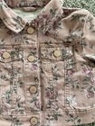 Gap X Loveshackfancy Girls Pink Floral Denim Button-front Jacket Long Sleeve 2y