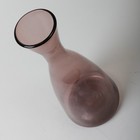 Antique Hand Blown Lilac Purple Glass Decanter Bottle Flask Vase 14  Tall