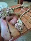 Most Romantic Pink Roses Hand Painted   Handmade Chic Shabby Vintage Cottage
